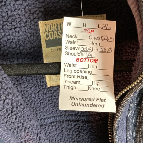 North Coast navy blue fleece jacket size M. Purchased in Scotland very warm 352 - Picture 3 of 5